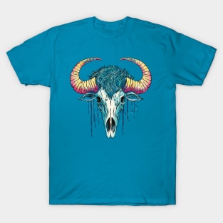 Buffalo skull art T-Shirt